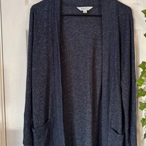 Market & Spruce Heathered Navy Cardigan - OG PRICE 50.00